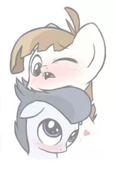 Size: 386x605 | Tagged: artist needed, source needed, safe, derpibooru import, featherweight, rumble, pegasus, pony, blushing, cute, featherbetes, floppy ears, frown, gay, heart, male, neck nuzzle, nuzzling, open mouth, rumblebetes, shipping, shy, simple background, white background, wide eyes, wink