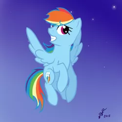 Size: 500x500 | Tagged: safe, artist:funnyfany, derpibooru import, rainbow dash, pegasus, pony, solo