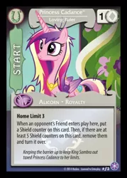 Size: 372x520 | Tagged: card, ccg, crystal games, derpibooru import, enterplay, mlp trading card game, princess cadance, safe