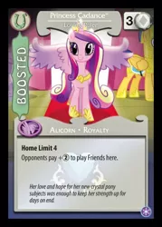 Size: 372x520 | Tagged: card, ccg, crystal games, derpibooru import, enterplay, flash sentry, mlp trading card game, princess cadance, safe