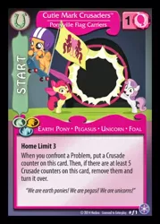 Size: 372x520 | Tagged: apple bloom, card, ccg, crystal games, cutie mark crusaders, derpibooru import, enterplay, mlp trading card game, safe, scootaloo, sweetie belle