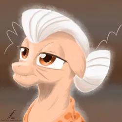 Size: 2100x2100 | Tagged: safe, artist:funnyfany, derpibooru import, granny smith, earth pony, pony, solo