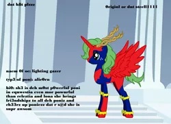 Size: 900x650 | Tagged: safe, derpibooru import, oc, unofficial characters only, alicorn, pony, pony creator, alicorn oc, blank flank, donut steel, freckles, joke oc, mary sue