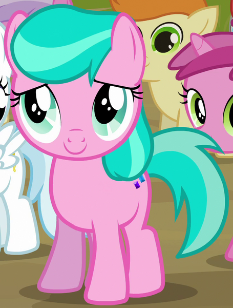 Size: 724x954 | Tagged: aquamarine, background pony, cotton cloudy, cute, derpibooru import, filly, gallop j. fry, ruby pinch, safe, screencap, solo focus