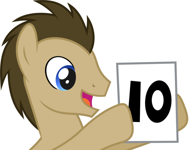 Size: 1600x1273 | Tagged: safe, artist:vectorizedunicorn, derpibooru import, doctor whooves, time turner, earth pony, pony, leap of faith, male, reaction image, score, simple background, solo, stallion, transparent background, vector