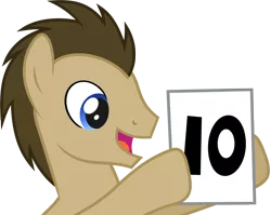 Size: 1600x1273 | Tagged: safe, artist:vectorizedunicorn, derpibooru import, doctor whooves, time turner, earth pony, pony, leap of faith, male, reaction image, score, simple background, solo, stallion, transparent background, vector