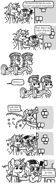 Size: 640x2100 | Tagged: artist:ficficponyfic, blazing saddles, comic, derpibooru import, ficficponyfic you magnificent bastard, mel brooks, oc, oc:blazing saddles, royal guard, safe, source needed