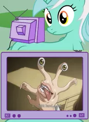 Size: 563x769 | Tagged: body horror, derpibooru import, exploitable meme, lyra heartstrings, meme, migi, obligatory pony, parasyte, parasyte maxim, safe, tv meme, wat