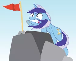 Size: 5400x4288 | Tagged: absurd resolution, artist:justablankflank, derpibooru import, flag, horseshoes, minuette, safe, solo