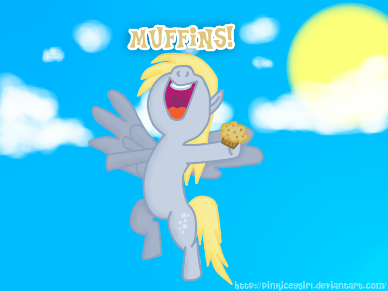 Size: 800x600 | Tagged: safe, artist:pinkiceygirl, derpibooru import, derpy hooves, pegasus, pony, female, mare, muffin, solo