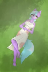 Size: 718x1069 | Tagged: anthro, artist:ninjapony, clothes, derpibooru import, dress, grass, oc, oc:ishizko, safe, unofficial characters only