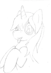 Size: 2477x3500 | Tagged: safe, artist:kalayaan, derpibooru import, oc, oc:azure slash, unofficial characters only, cute, face, male, monochrome, solo, tongue out