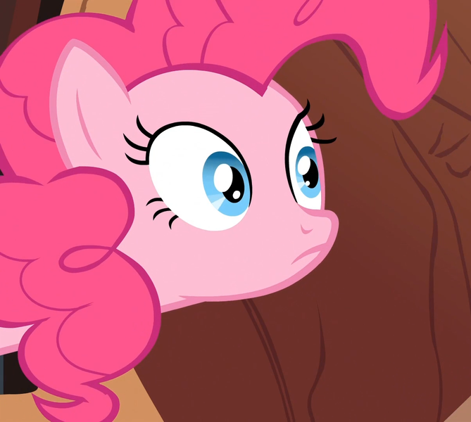 Size: 1204x1080 | Tagged: safe, derpibooru import, screencap, pinkie pie, pinkie apple pie, solo, stare