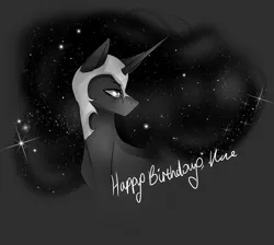 Size: 2900x2600 | Tagged: artist:cristate, derpibooru import, monochrome, nightmare moon, safe, solo