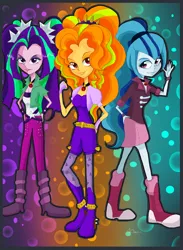 Size: 1024x1397 | Tagged: safe, artist:thelittledixie, derpibooru import, adagio dazzle, aria blaze, sonata dusk, equestria girls, rainbow rocks, the dazzlings