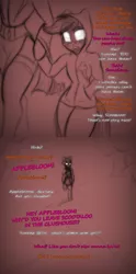 Size: 622x1252 | Tagged: semi-grimdark, artist:lil miss jay, derpibooru import, apple bloom, rarity, scootaloo, anthro, ask lil miss rarity, lil-miss rarity, applebloo, blindness, clothes, comic, dress, hoodie, hoodieloo, scar, tumblr