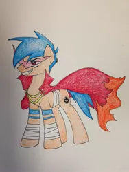 Size: 2448x3264 | Tagged: artist:scarlet-spectrum, derpibooru import, kamina, ponified, safe, solo, tengen toppa gurren lagann, traditional art