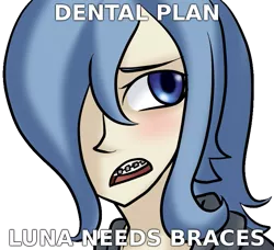 Size: 775x707 | Tagged: artist:7nights, ask, ask human luna, braces, dental plan, derpibooru import, edit, human, humanized, meme, princess luna, safe, solo, the simpsons, tumblr