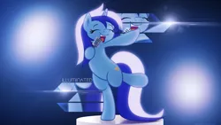 Size: 1920x1080 | Tagged: artist:joey darkmeat, artist:mithandir730, artist:ooklah, bipedal, cute, dancing, derpibooru import, edit, lens flare, microphone, minuette, safe, singing, upright position, vector, wallpaper