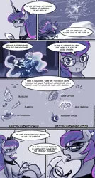 Size: 774x1440 | Tagged: alternate hairstyle, apple, artist:lumineko, banana, carrot, comic, crops, derpibooru import, dreamluna, food, fruit, glasses, lettuce, mushroom, mushrooms, princess celestia, pun, suggestive, tumblr