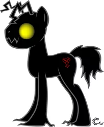 Size: 653x800 | Tagged: artist:cogweaver, crossover, derpibooru import, heartless, kingdom hearts, ponified, safe, solo