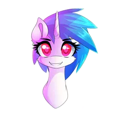 Size: 2500x2500 | Tagged: safe, artist:novabytes, derpibooru import, vinyl scratch, pony, unicorn, bust, cheek fluff, colored pupils, female, fluffy, grin, looking at you, mare, portrait, simple background, smiling, solo, squee, transparent background