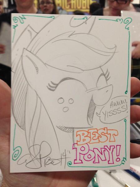 Size: 768x1024 | Tagged: applejack, artist:andypriceart, best pony, derpibooru import, eyes closed, happy, monochrome, open mouth, safe, sketch, solo, traditional art