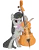 Size: 2500x3200 | Tagged: safe, artist:gurugrendo, derpibooru import, octavia melody, earth pony, pony, the best night ever, bipedal, bow (instrument), bowtie, cello, cello bow, female, high res, mare, musical instrument, raised eyebrow, simple background, solo, transparent background, vector