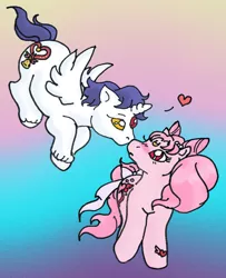 Size: 546x674 | Tagged: artist:sailortwilight, boop, chibi-usa, derpibooru import, heart, helios, noseboop, ponified, safe, sailor moon