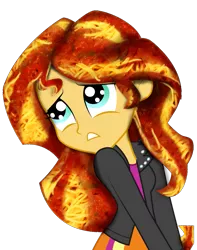 Size: 793x1007 | Tagged: safe, derpibooru import, edit, sunset shimmer, equestria girls, food, hair, pasta, simple background, solo, spaghetti, sunset shimmer dressing up as food, transparent background