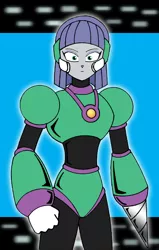 Size: 541x850 | Tagged: safe, artist:combatkaiser, derpibooru import, maud pie, equestria girls, rainbow rocks, archie comics, cosplay, costume swap, crossover, megaman, quake woman, tempo