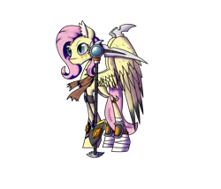 Size: 1400x1200 | Tagged: artist:glazly042, derpibooru import, ear fluff, fluttershy, grim reaper, safe, scythe, skinny, solo