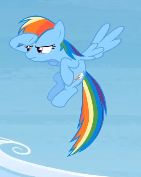 Size: 519x653 | Tagged: safe, derpibooru import, screencap, rainbow dash, rainbow falls, season 4, flying, solo