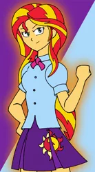 Size: 468x850 | Tagged: safe, artist:combatkaiser, derpibooru import, sunset shimmer, twilight sparkle, equestria girls, rainbow rocks, clothes swap, costume swap