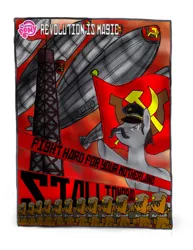 Size: 786x1017 | Tagged: artist:muramasa91, communism, derpibooru import, poster, propaganda, propaganda parody, russian, safe, soviet, soviet union, stalliongrad