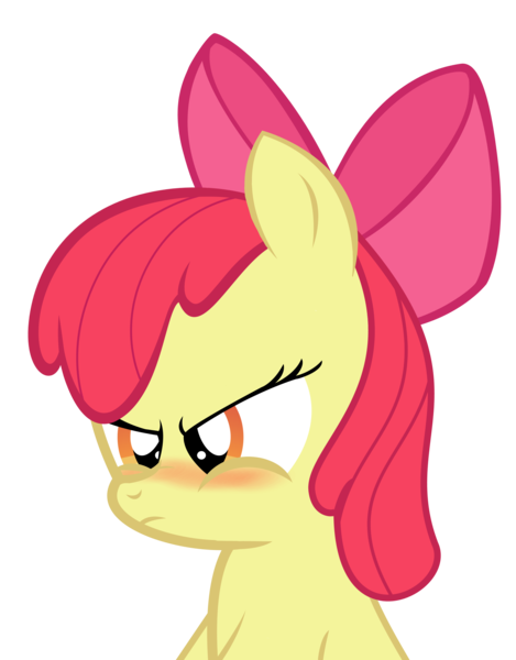 Size: 2500x3196 | Tagged: adorabloom, angry, apple bloom, artist:an-tonio, artist:kuren247, blushing, cute, derpibooru import, frown, glare, jealous, madorable, puffy cheeks, safe, simple background, solo, transparent background, vector