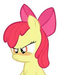 Size: 2500x3196 | Tagged: adorabloom, angry, apple bloom, artist:an-tonio, artist:kuren247, blushing, cute, derpibooru import, frown, glare, jealous, madorable, puffy cheeks, safe, simple background, solo, transparent background, vector
