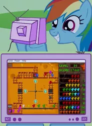 Size: 563x770 | Tagged: derpibooru import, exploitable meme, meme, microsoft entertainment pack: the puzzle collection, obligatory pony, rainbow dash, rat poker, safe, tv meme