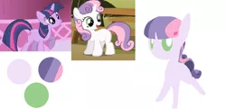 Size: 1394x674 | Tagged: artist:angelstar000, derpibooru import, magical lesbian spawn, oc, oc:magic trick, offspring, parents:twibelle, parent:sweetie belle, parent:twilight sparkle, request, safe, screencap, sweetie belle, the ticket master, twilight sparkle