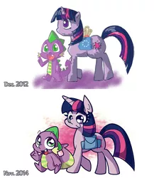 Size: 770x886 | Tagged: artist:panyang-panyang, derpibooru import, draw this again, safe, spike, twilight sparkle