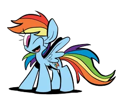 Size: 833x707 | Tagged: artist:joeywaggoner, backwards cutie mark, derpibooru import, happy, rainbow dash, safe, solo, wink