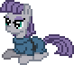 Size: 82x72 | Tagged: safe, artist:botchan-mlp, derpibooru import, maud pie, earth pony, pony, animated, blinking, clothes, cute, desktop ponies, dress, female, mare, maudabetes, pixel art, prone, simple background, solo, sprite, transparent background