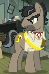 Size: 461x691 | Tagged: safe, derpibooru import, screencap, doctor caballeron, earth pony, pony, daring don't, cropped, male, rings of scorchero, solo, solo focus, stallion