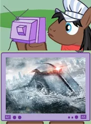 Size: 440x600 | Tagged: derpibooru import, exploitable meme, full steam, meme, obligatory pony, promontory, safe, snowpiercer, train, tv meme