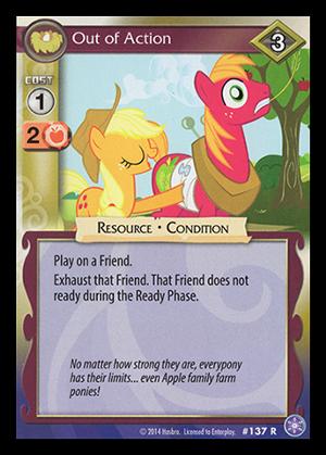 Size: 300x419 | Tagged: safe, derpibooru import, applejack, big macintosh, earth pony, pony, card, ccg, crystal games, enterplay, male, mlp trading card game, stallion