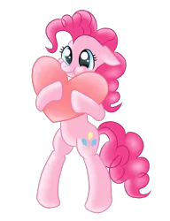 Size: 1000x1300 | Tagged: safe, artist:sofywywy, derpibooru import, pinkie pie, pony, bipedal, cute, diapinkes, floppy ears, heart, simple background, solo, transparent background