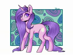 Size: 2560x1920 | Tagged: safe, artist:sunshineapple, derpibooru import, oc, unofficial characters only, long mane, smiling, solo