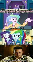 Size: 536x1003 | Tagged: safe, derpibooru import, edit, screencap, applejack, princess celestia, princess luna, rainbow dash, rarity, equestria girls, rainbow rocks, dino thunder, power rangers, power rangers dino thunder, principal celestia, screencap comic, tommy oliver (power rangers), vice principal luna