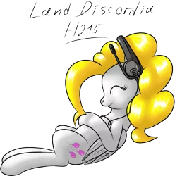 Size: 785x792 | Tagged: safe, artist:skorpionletun, derpibooru import, surprise, g1, eyes closed, g1 to g4, generation leap, headphones, headset, music, signature, simple background, solo, transparent background