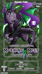 Size: 800x1399 | Tagged: safe, artist:vavacung, derpibooru import, oc, oc:morning mist, unofficial characters only, alicorn, pony, alicorn oc, armor, commission, female, mare, pactio card, solo